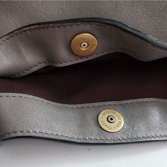 COACH Dalton Exotic Snakeprint Suede Leather Shoulder Bag - Picture 6 of 12